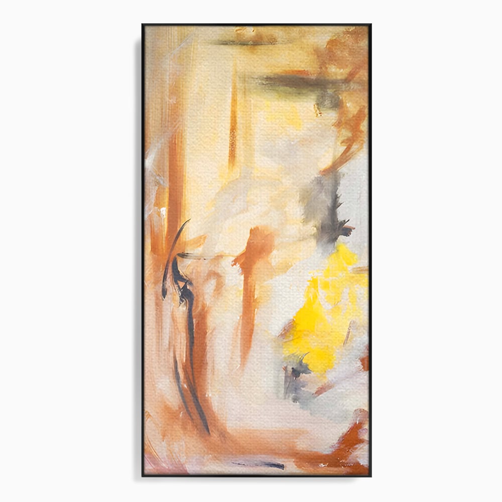 Tablou Canvas Premium LuxCanva® C1180, Brown And Gold Painting , Culori, Abstract, Relaxare, Living Room, Culori Vibrante