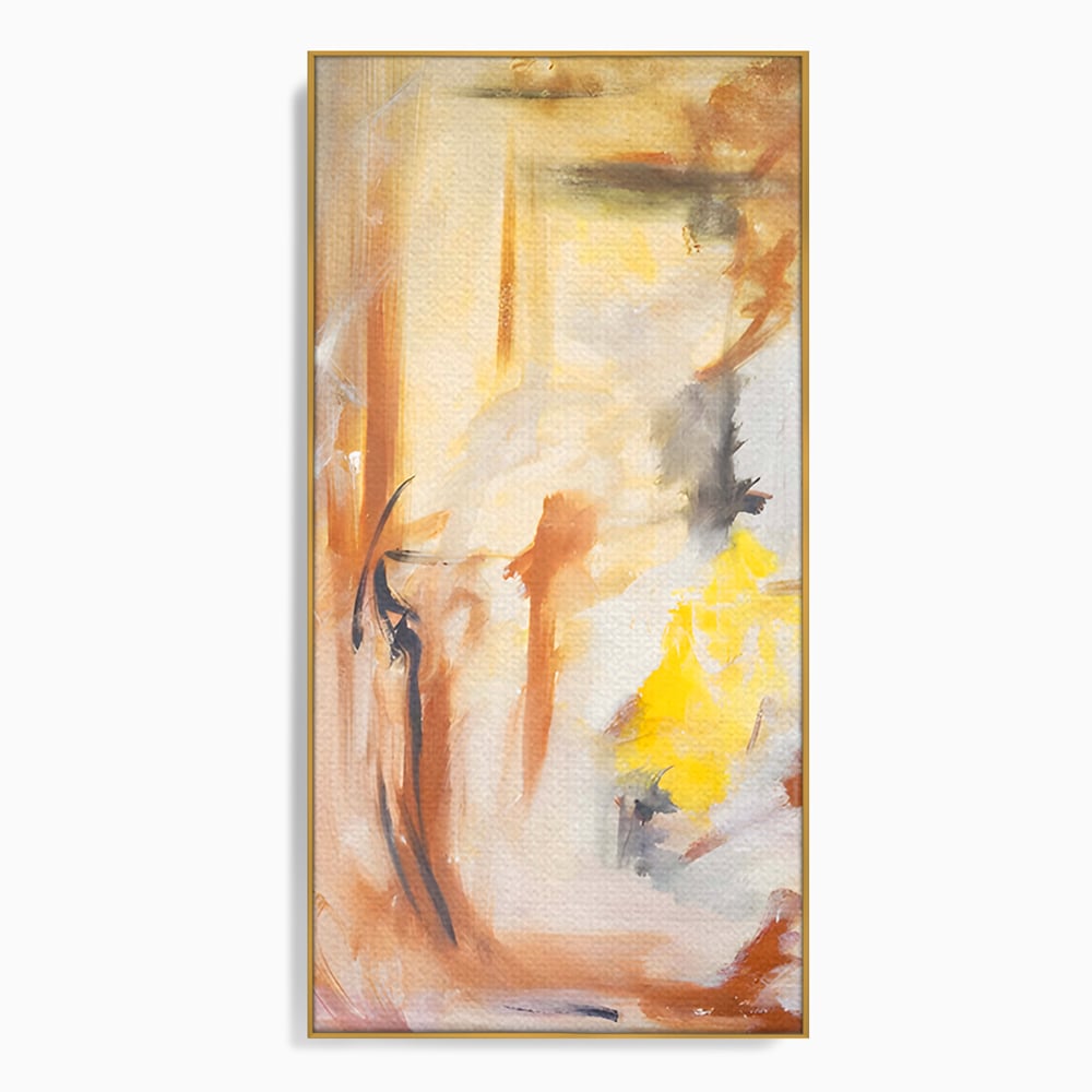 Tablou Canvas Premium LuxCanva® C1180, Brown And Gold Painting , Culori, Abstract, Relaxare, Living Room, Culori Vibrante