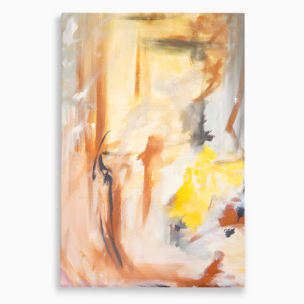 Tablou Canvas Premium LuxCanva® C1180, Brown And Gold Painting , Culori, Abstract, Relaxare, Living Room, Culori Vibrante