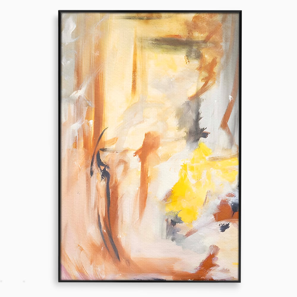 Tablou Canvas Premium LuxCanva® C1180, Brown And Gold Painting , Culori, Abstract, Relaxare, Living Room, Culori Vibrante