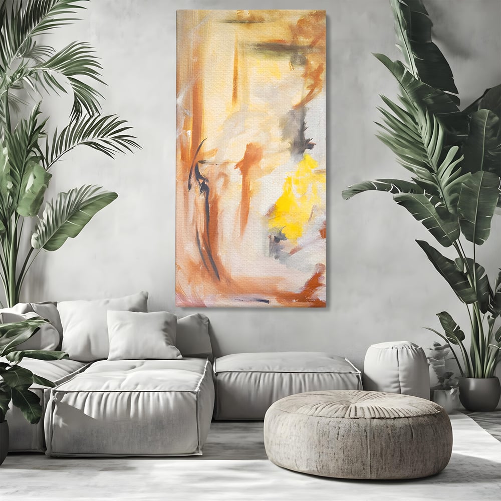 Tablou Canvas Premium LuxCanva® C1180, Brown And Gold Painting , Culori, Abstract, Relaxare, Living Room, Culori Vibrante