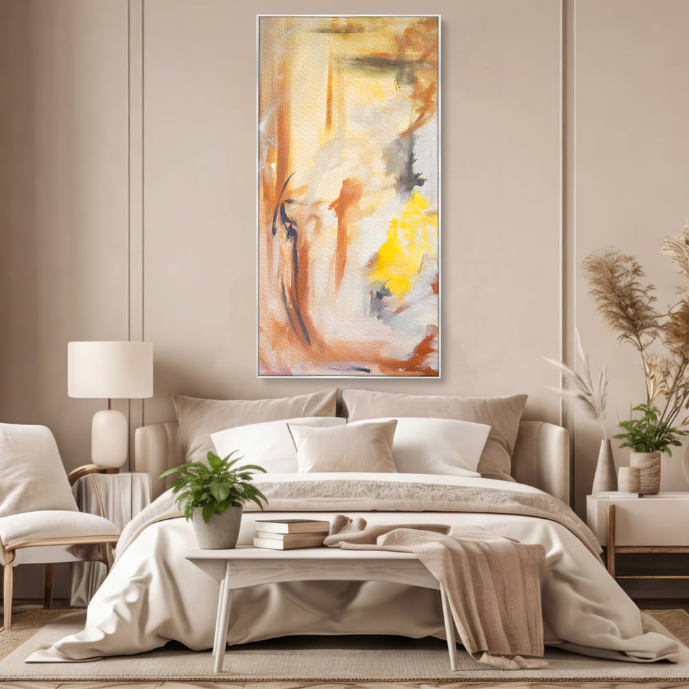 Tablou Canvas Premium LuxCanva® C1180, Brown And Gold Painting , Culori, Abstract, Relaxare, Living Room, Culori Vibrante