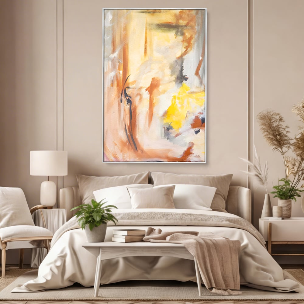 Tablou Canvas Premium LuxCanva® C1180, Brown And Gold Painting , Culori, Abstract, Relaxare, Living Room, Culori Vibrante