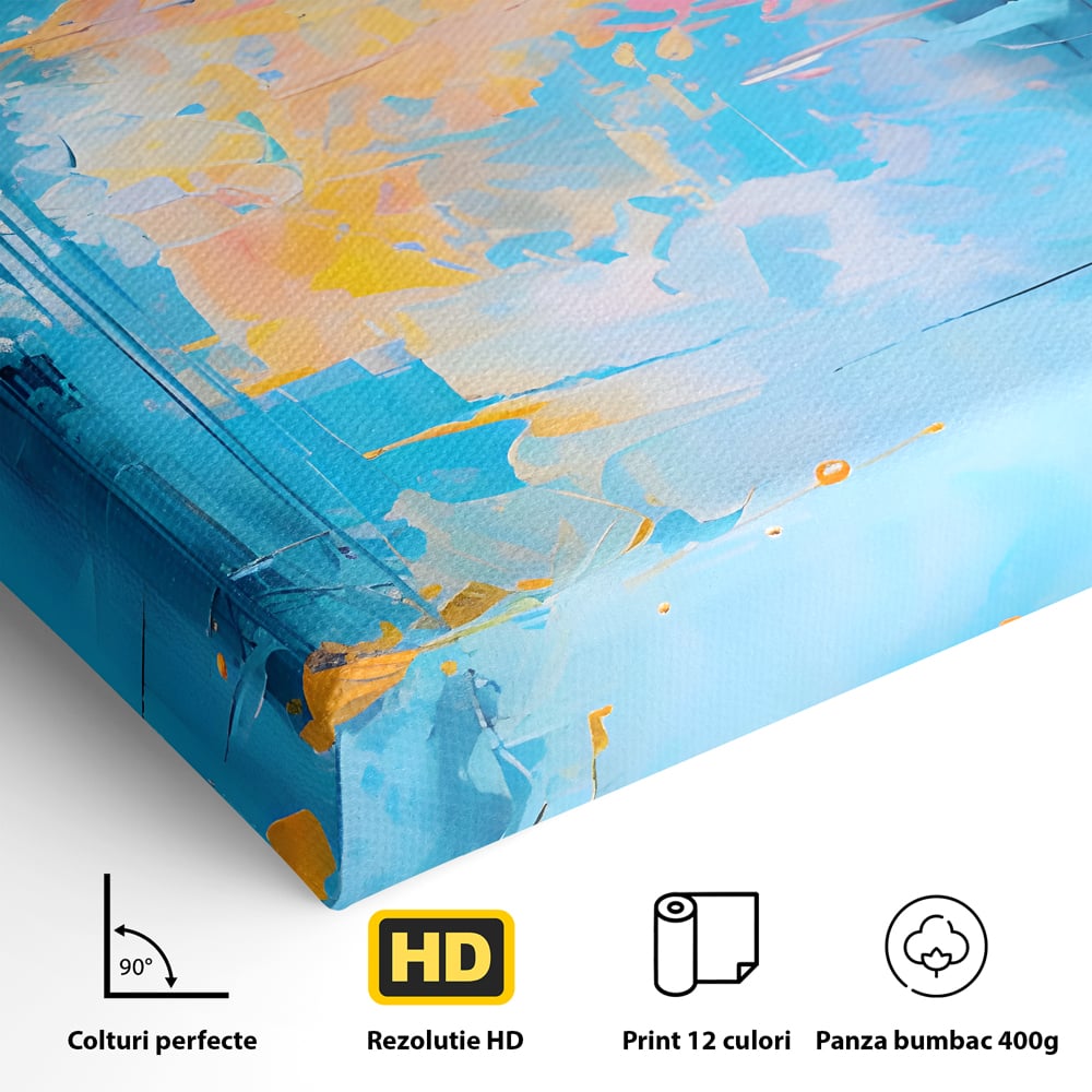 Leinwand Premium Canvas Wandkunst LuxCanva® C1181, Farbige Leinwand Wandkunst , Farben, Abstrakt, Entspannend, Wohnzimmer, Lebendige Farben