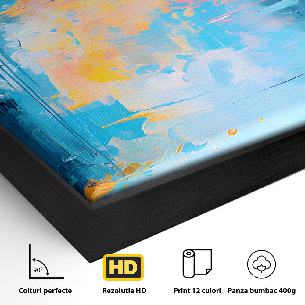 Leinwand Premium Canvas Wandkunst LuxCanva® C1181, Farbige Leinwand Wandkunst , Farben, Abstrakt, Entspannend, Wohnzimmer, Lebendige Farben