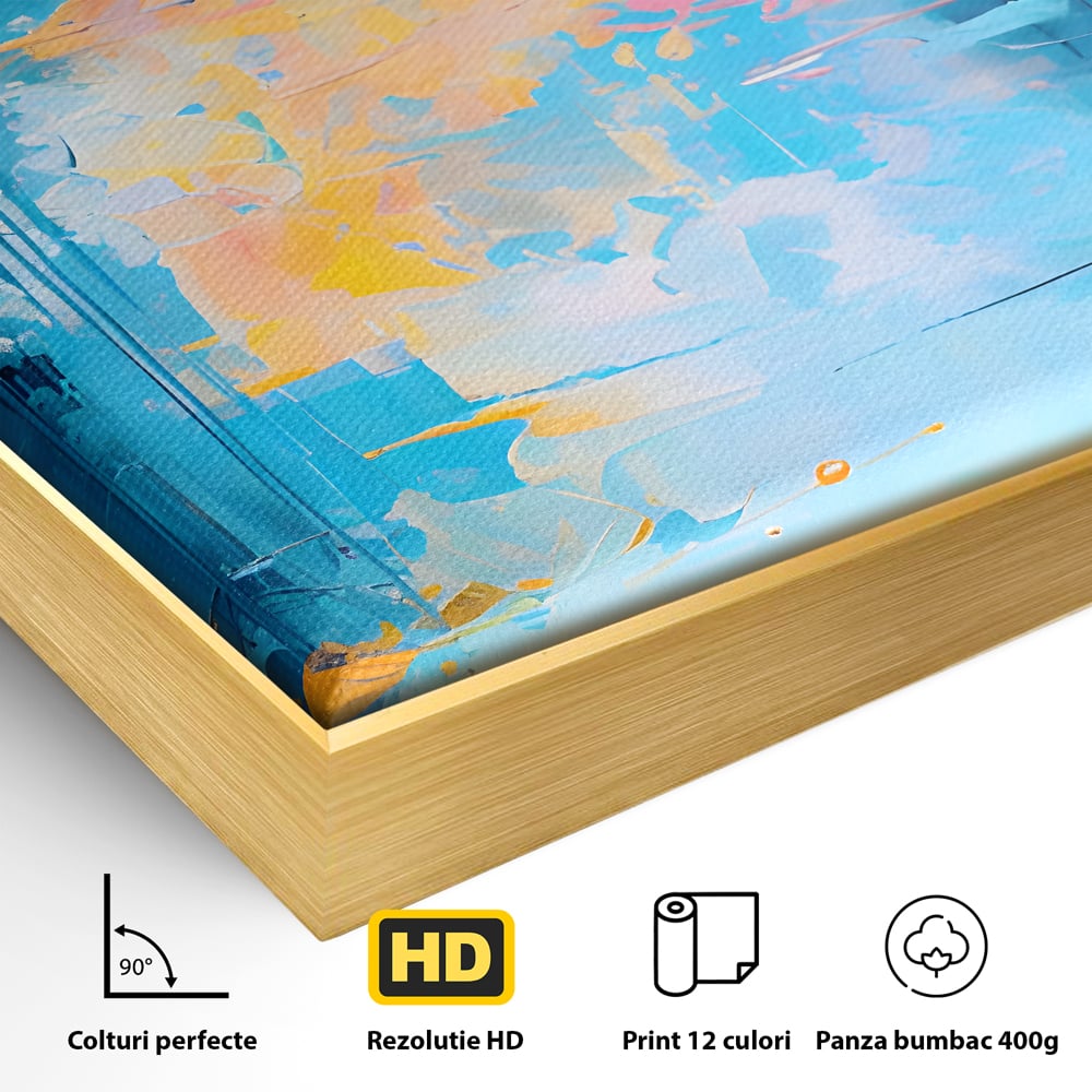 Leinwand Premium Canvas Wandkunst LuxCanva® C1181, Farbige Leinwand Wandkunst , Farben, Abstrakt, Entspannend, Wohnzimmer, Lebendige Farben