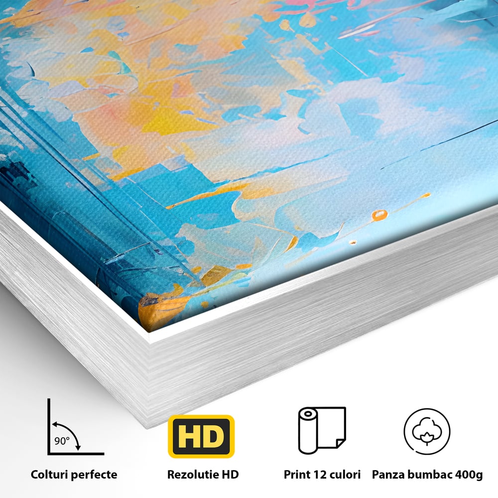 Leinwand Premium Canvas Wandkunst LuxCanva® C1181, Farbige Leinwand Wandkunst , Farben, Abstrakt, Entspannend, Wohnzimmer, Lebendige Farben