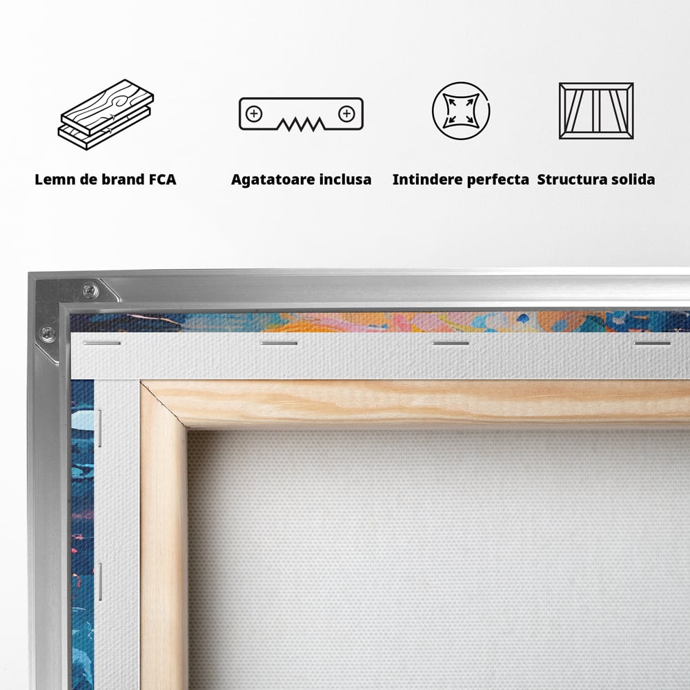 Leinwand Premium Canvas Wandkunst LuxCanva® C1181, Farbige Leinwand Wandkunst , Farben, Abstrakt, Entspannend, Wohnzimmer, Lebendige Farben