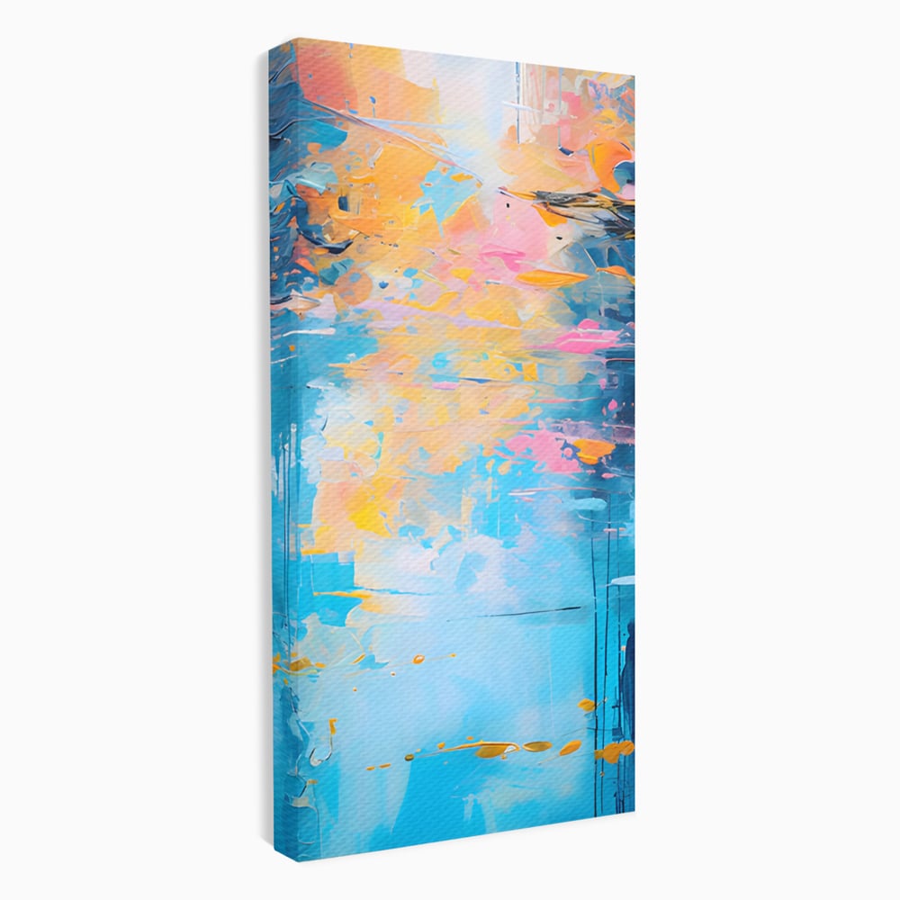 Leinwand Premium Canvas Wandkunst LuxCanva® C1181, Farbige Leinwand Wandkunst , Farben, Abstrakt, Entspannend, Wohnzimmer, Lebendige Farben