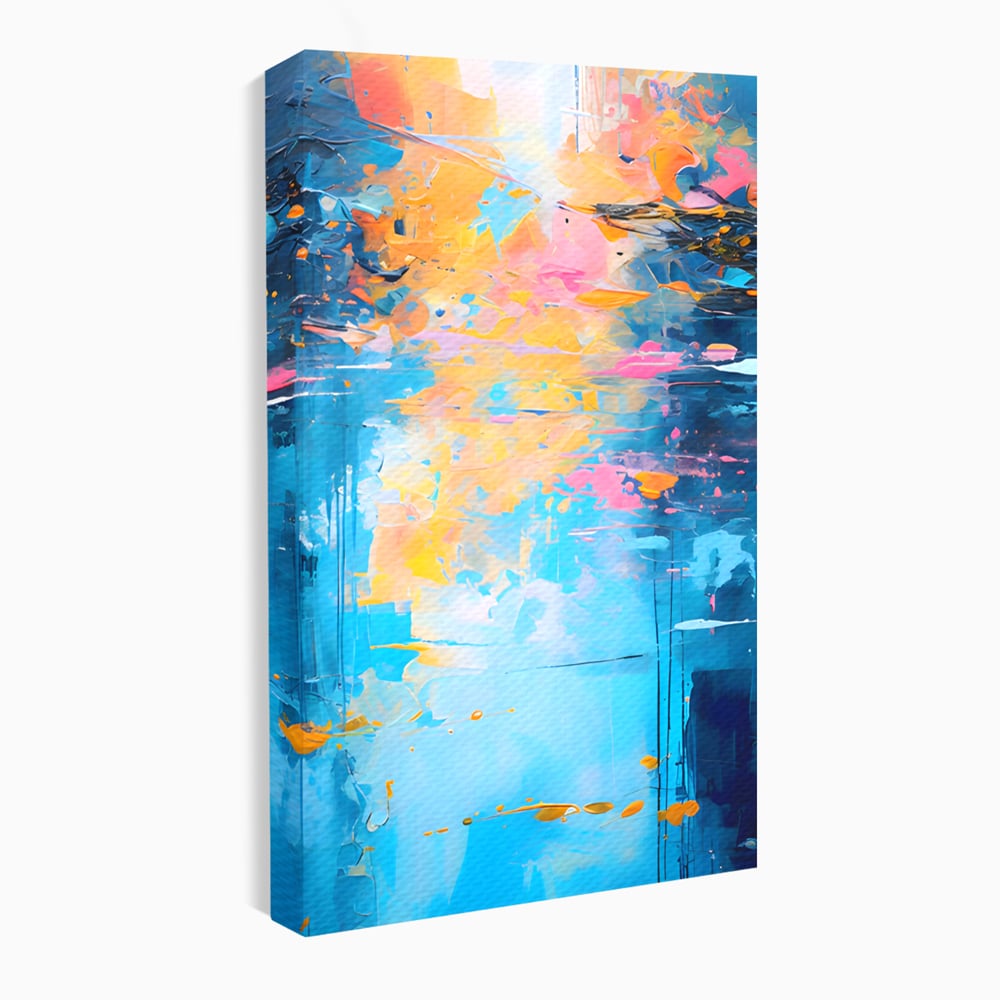 Leinwand Premium Canvas Wandkunst LuxCanva® C1181, Farbige Leinwand Wandkunst , Farben, Abstrakt, Entspannend, Wohnzimmer, Lebendige Farben