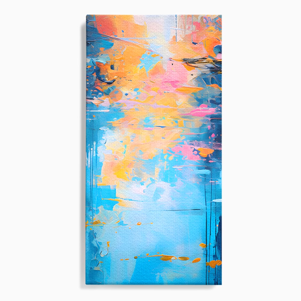 Leinwand Premium Canvas Wandkunst LuxCanva® C1181, Farbige Leinwand Wandkunst , Farben, Abstrakt, Entspannend, Wohnzimmer, Lebendige Farben