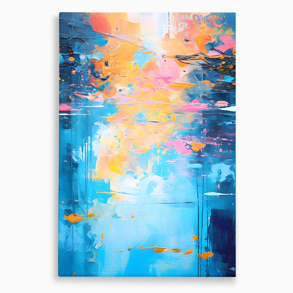 Leinwand Premium Canvas Wandkunst LuxCanva® C1181, Farbige Leinwand Wandkunst , Farben, Abstrakt, Entspannend, Wohnzimmer, Lebendige Farben