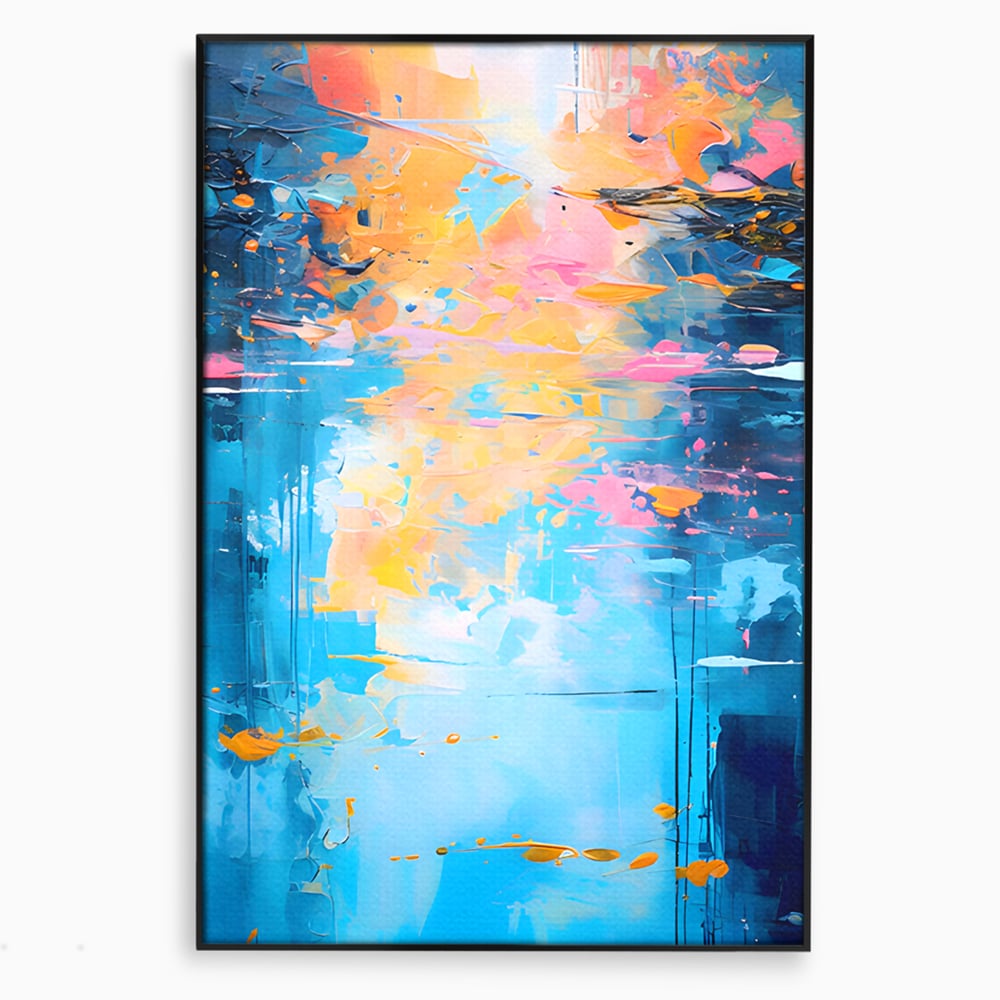 Leinwand Premium Canvas Wandkunst LuxCanva® C1181, Farbige Leinwand Wandkunst , Farben, Abstrakt, Entspannend, Wohnzimmer, Lebendige Farben