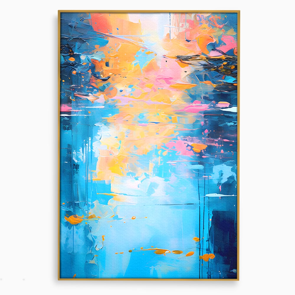 Leinwand Premium Canvas Wandkunst LuxCanva® C1181, Farbige Leinwand Wandkunst , Farben, Abstrakt, Entspannend, Wohnzimmer, Lebendige Farben