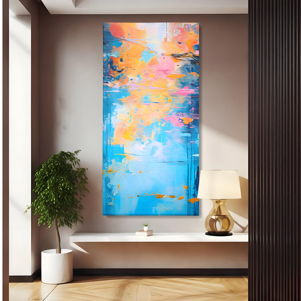 Leinwand Premium Canvas Wandkunst LuxCanva® C1181, Farbige Leinwand Wandkunst , Farben, Abstrakt, Entspannend, Wohnzimmer, Lebendige Farben