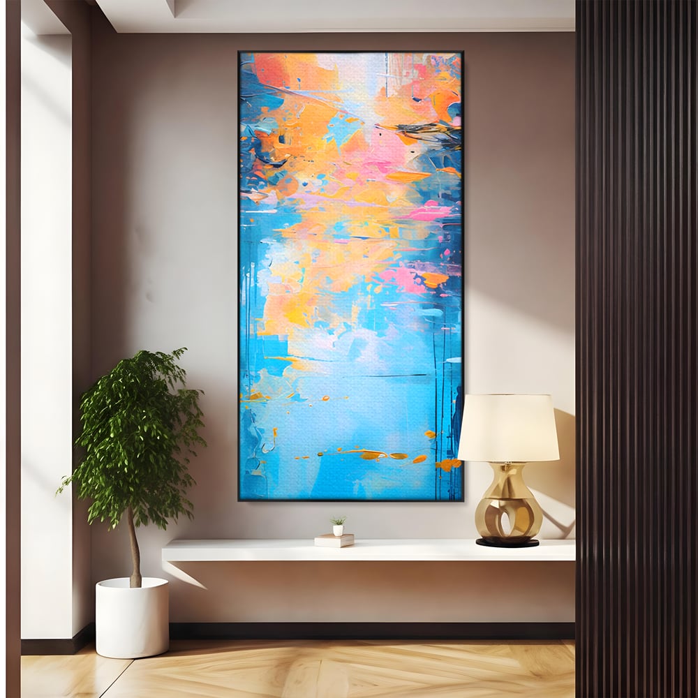 Leinwand Premium Canvas Wandkunst LuxCanva® C1181, Farbige Leinwand Wandkunst , Farben, Abstrakt, Entspannend, Wohnzimmer, Lebendige Farben