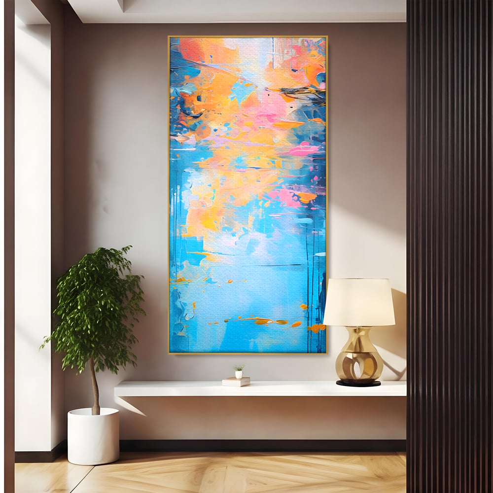 Leinwand Premium Canvas Wandkunst LuxCanva® C1181, Farbige Leinwand Wandkunst , Farben, Abstrakt, Entspannend, Wohnzimmer, Lebendige Farben