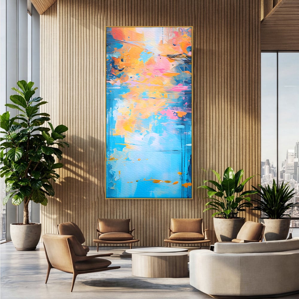 Leinwand Premium Canvas Wandkunst LuxCanva® C1181, Farbige Leinwand Wandkunst , Farben, Abstrakt, Entspannend, Wohnzimmer, Lebendige Farben