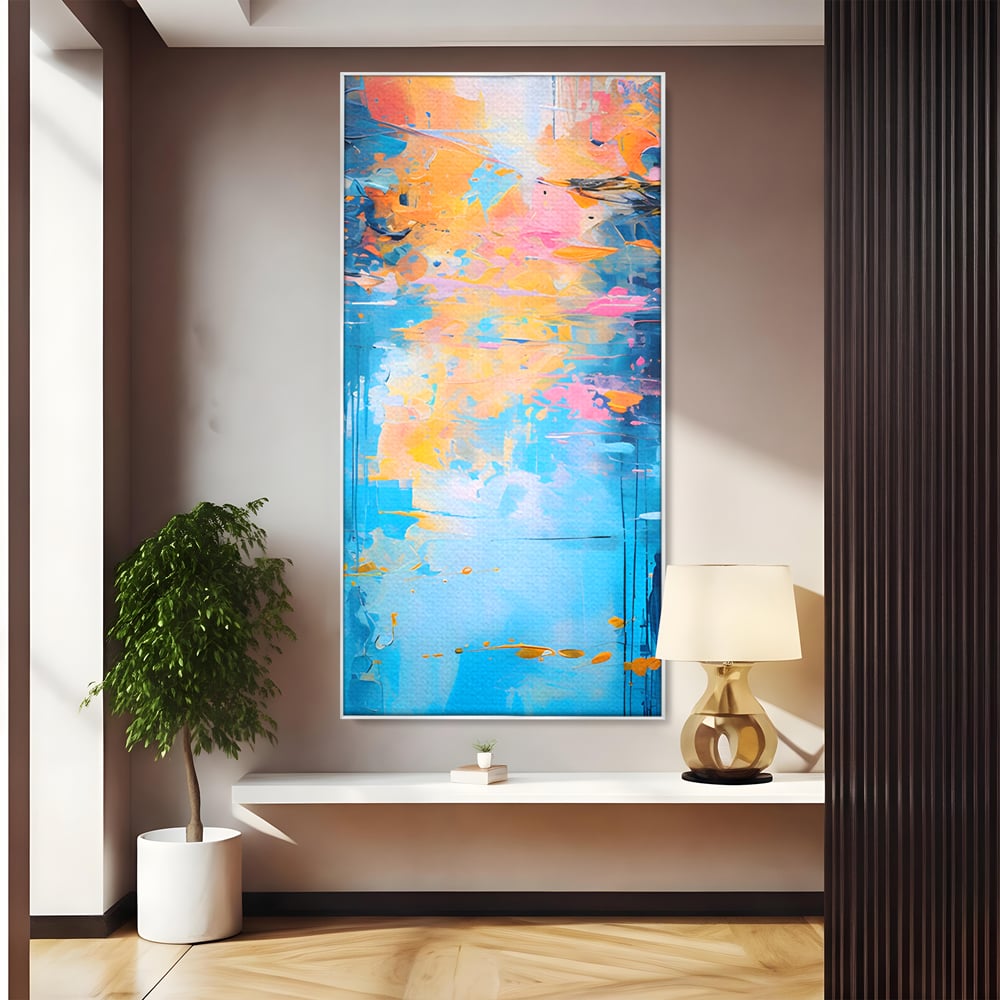 Leinwand Premium Canvas Wandkunst LuxCanva® C1181, Farbige Leinwand Wandkunst , Farben, Abstrakt, Entspannend, Wohnzimmer, Lebendige Farben