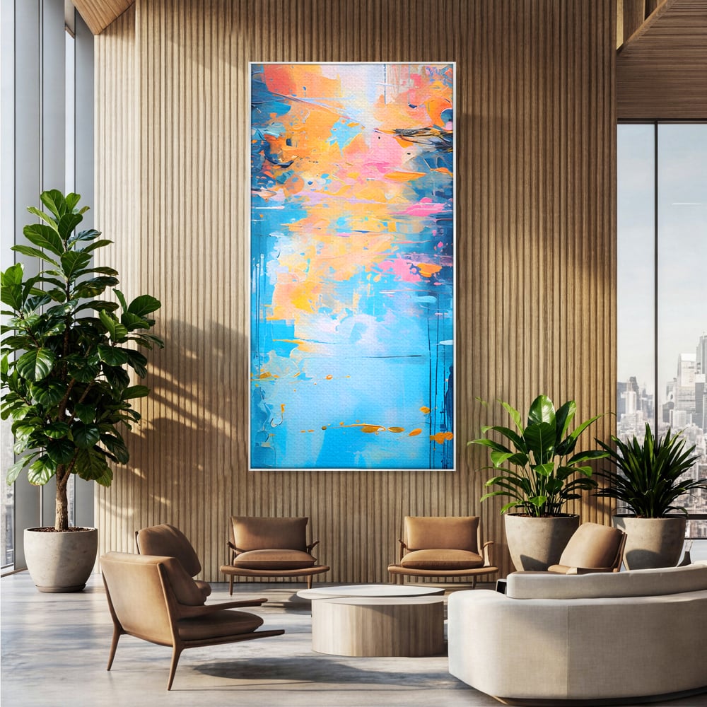 Leinwand Premium Canvas Wandkunst LuxCanva® C1181, Farbige Leinwand Wandkunst , Farben, Abstrakt, Entspannend, Wohnzimmer, Lebendige Farben
