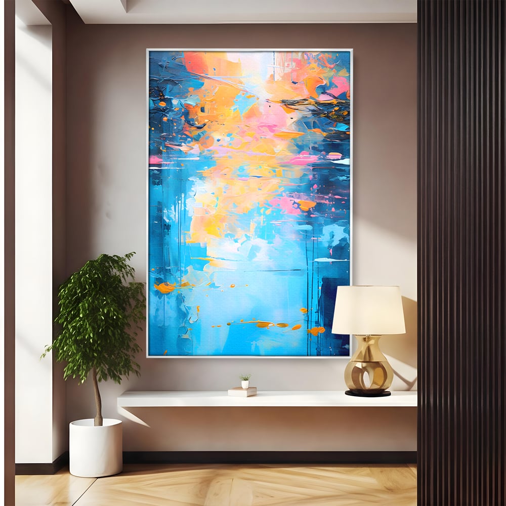 Leinwand Premium Canvas Wandkunst LuxCanva® C1181, Farbige Leinwand Wandkunst , Farben, Abstrakt, Entspannend, Wohnzimmer, Lebendige Farben