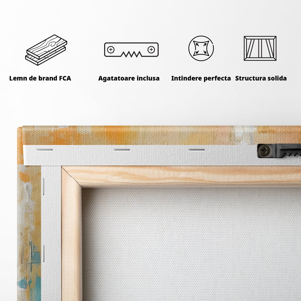 Tablou Canvas Premium LuxCanva® C1182, Pictura Colorata Abstracta , Culori, Abstract, Relaxare, Living Room, Culori Vibrante