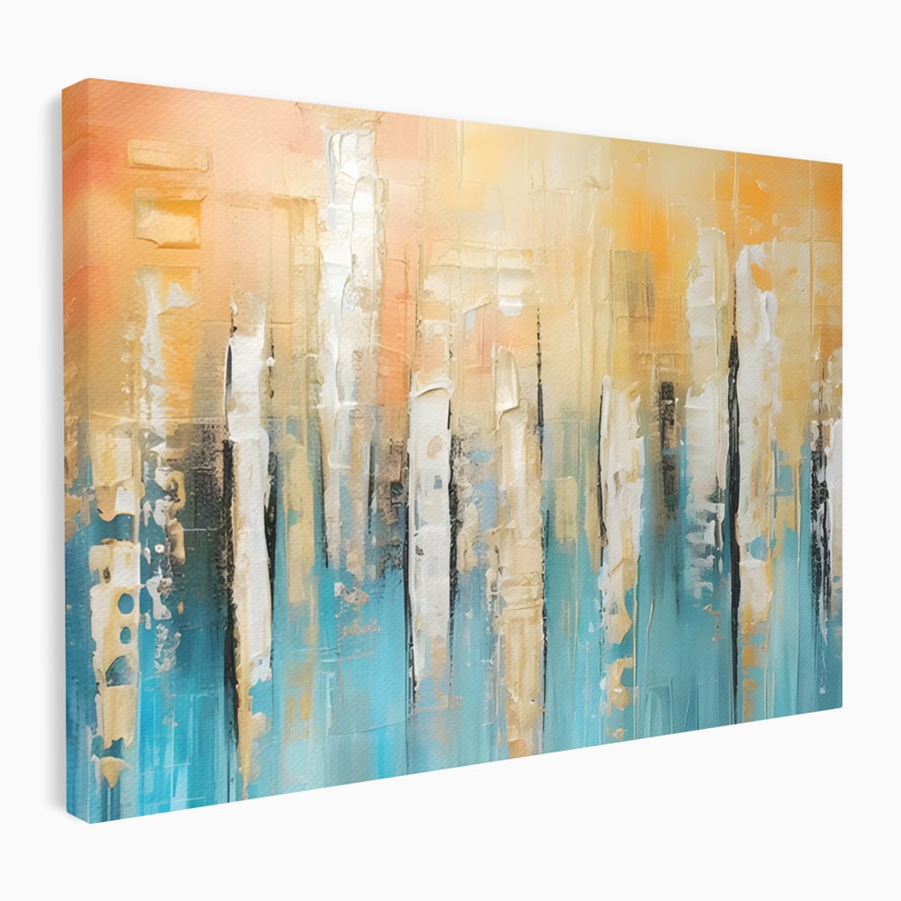 Tablou Canvas Premium LuxCanva® C1182, Pictura Colorata Abstracta , Culori, Abstract, Relaxare, Living Room, Culori Vibrante