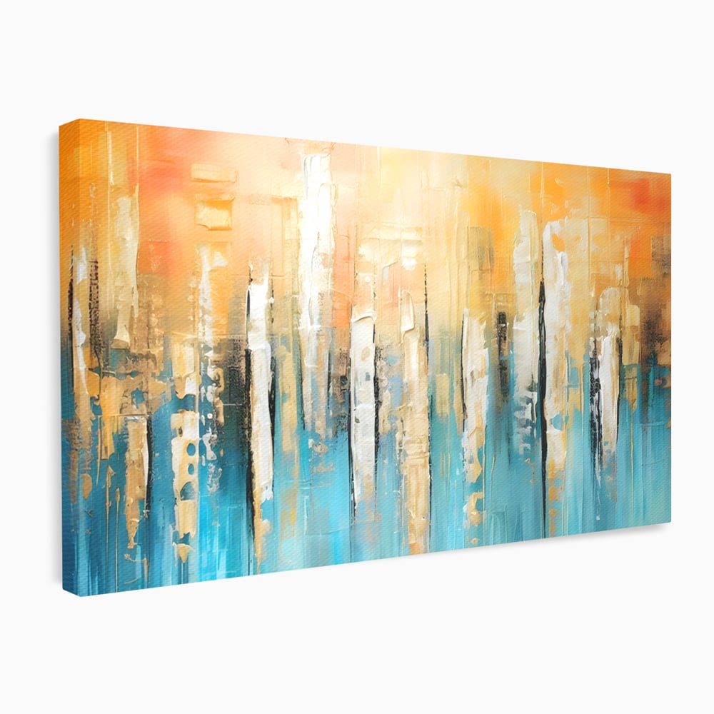 Tablou Canvas Premium LuxCanva® C1182, Pictura Colorata Abstracta , Culori, Abstract, Relaxare, Living Room, Culori Vibrante