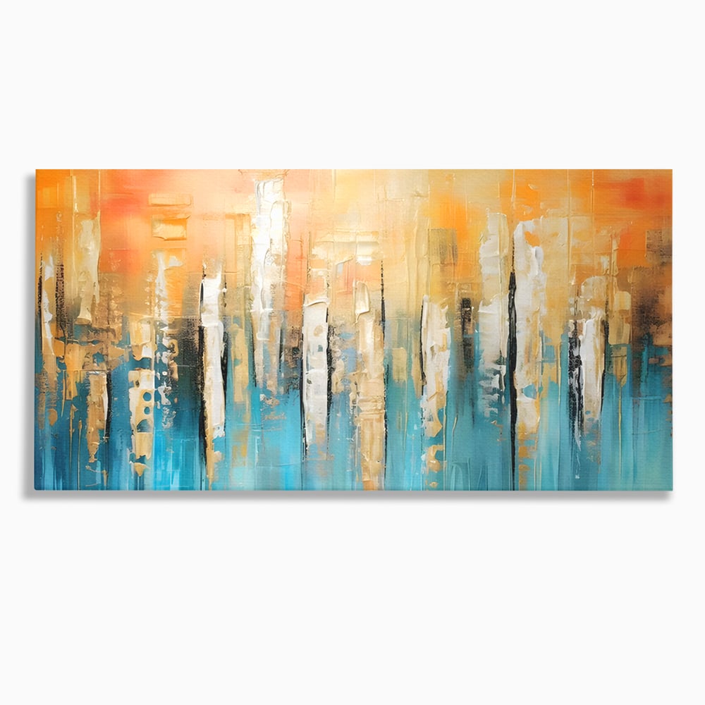 Tablou Canvas Premium LuxCanva® C1182, Pictura Colorata Abstracta , Culori, Abstract, Relaxare, Living Room, Culori Vibrante
