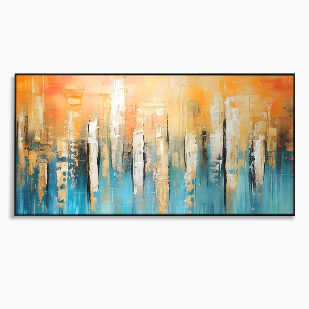 Tablou Canvas Premium LuxCanva® C1182, Pictura Colorata Abstracta , Culori, Abstract, Relaxare, Living Room, Culori Vibrante