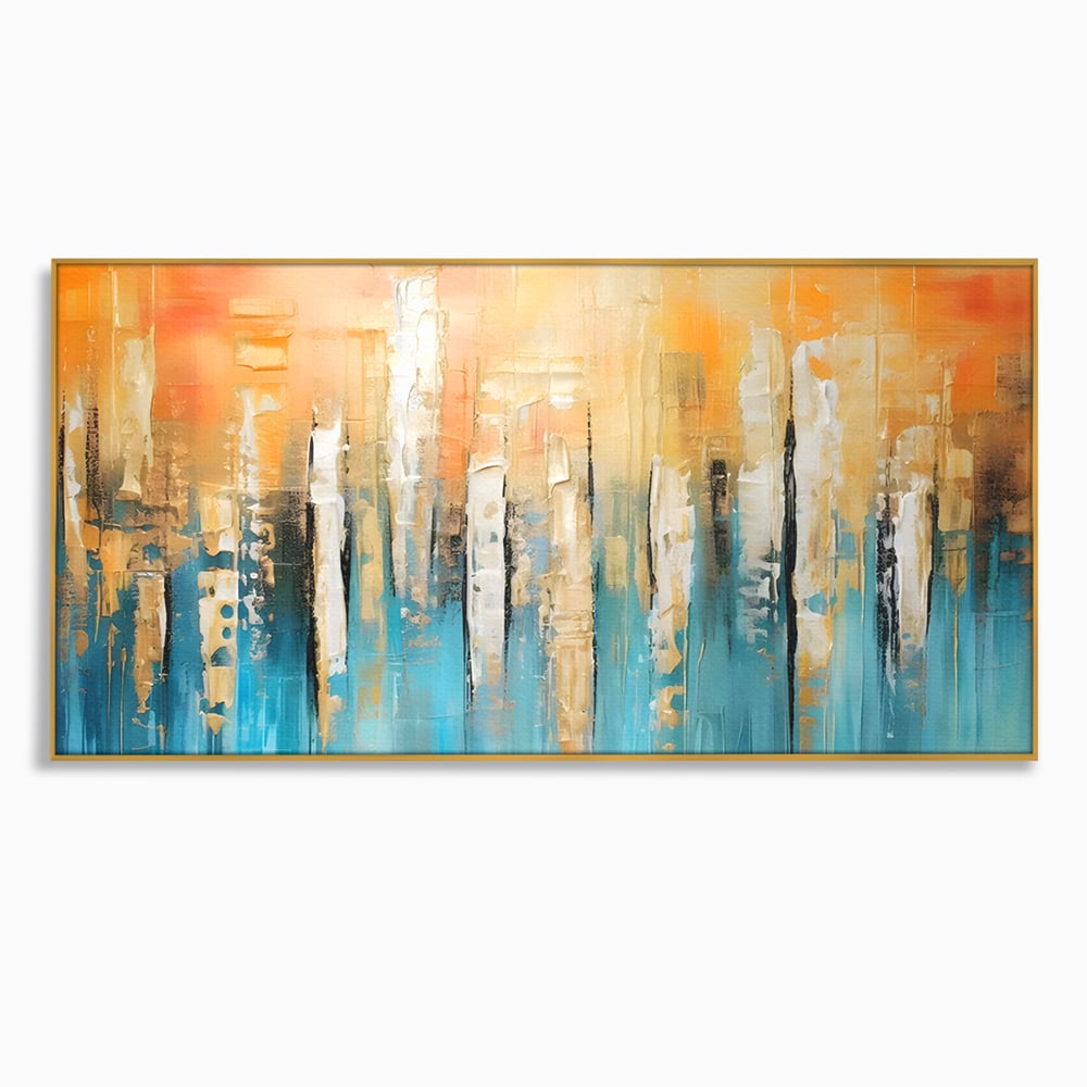 Tablou Canvas Premium LuxCanva® C1182, Pictura Colorata Abstracta , Culori, Abstract, Relaxare, Living Room, Culori Vibrante