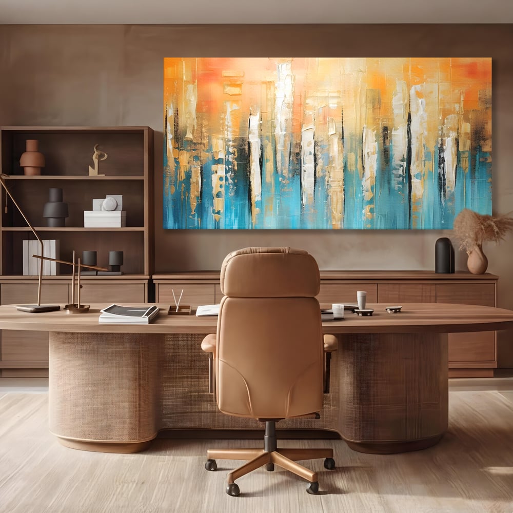 Tablou Canvas Premium LuxCanva® C1182, Pictura Colorata Abstracta , Culori, Abstract, Relaxare, Living Room, Culori Vibrante