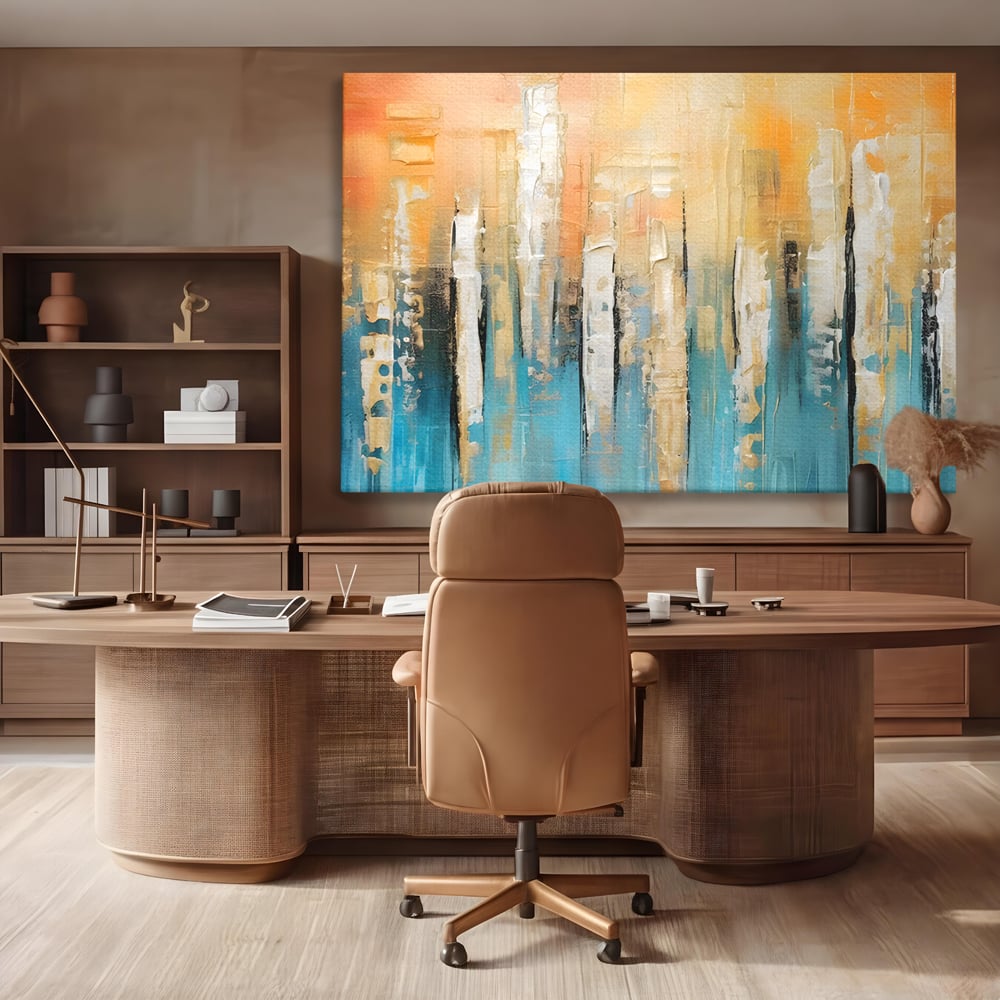 Tablou Canvas Premium LuxCanva® C1182, Pictura Colorata Abstracta , Culori, Abstract, Relaxare, Living Room, Culori Vibrante