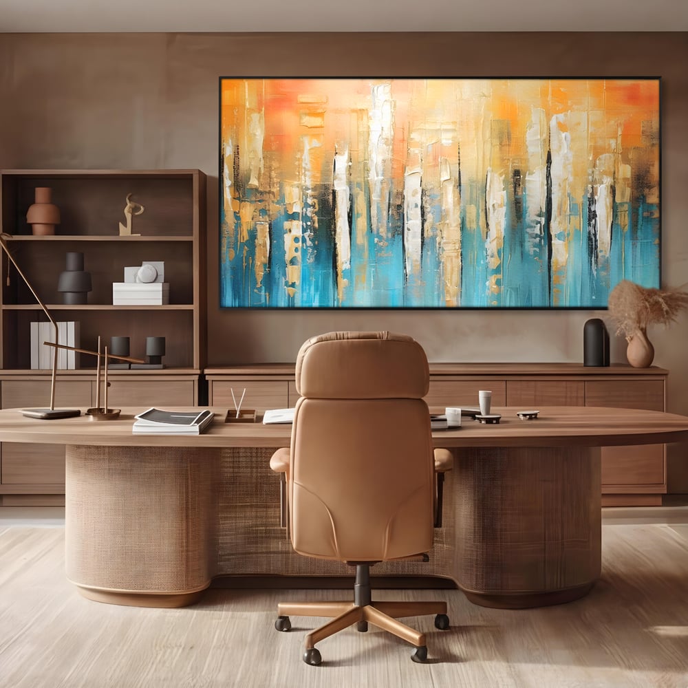 Tablou Canvas Premium LuxCanva® C1182, Pictura Colorata Abstracta , Culori, Abstract, Relaxare, Living Room, Culori Vibrante