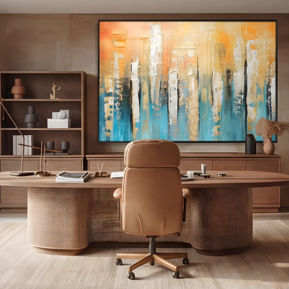 Tablou Canvas Premium LuxCanva® C1182, Pictura Colorata Abstracta , Culori, Abstract, Relaxare, Living Room, Culori Vibrante