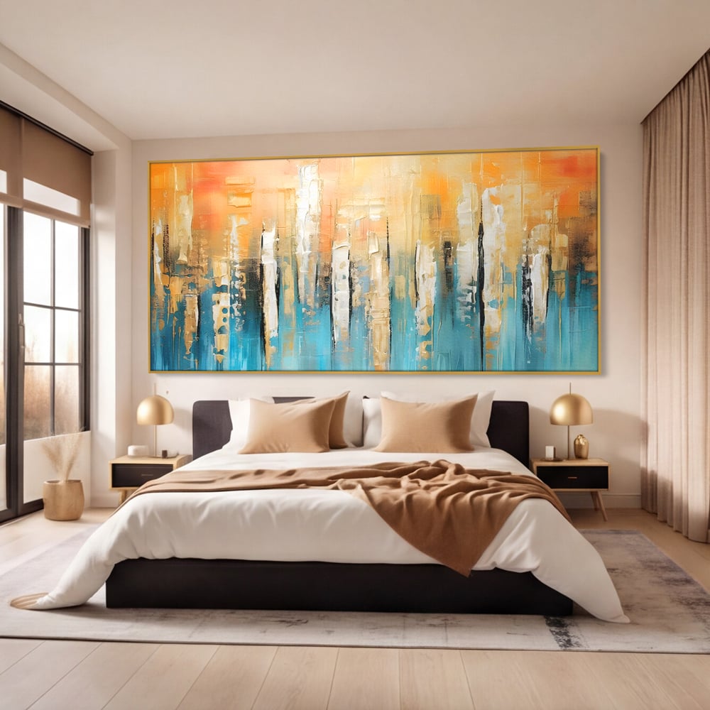Tablou Canvas Premium LuxCanva® C1182, Pictura Colorata Abstracta , Culori, Abstract, Relaxare, Living Room, Culori Vibrante