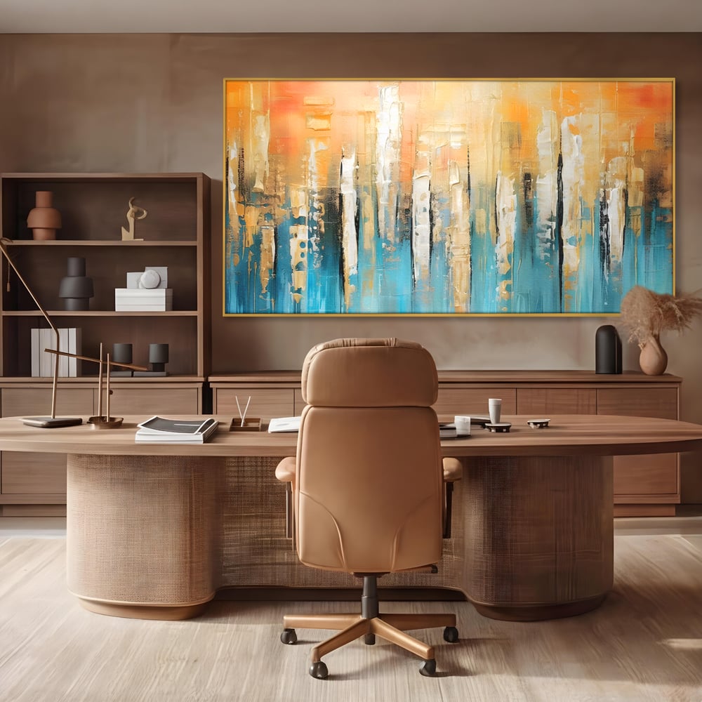 Tablou Canvas Premium LuxCanva® C1182, Pictura Colorata Abstracta , Culori, Abstract, Relaxare, Living Room, Culori Vibrante