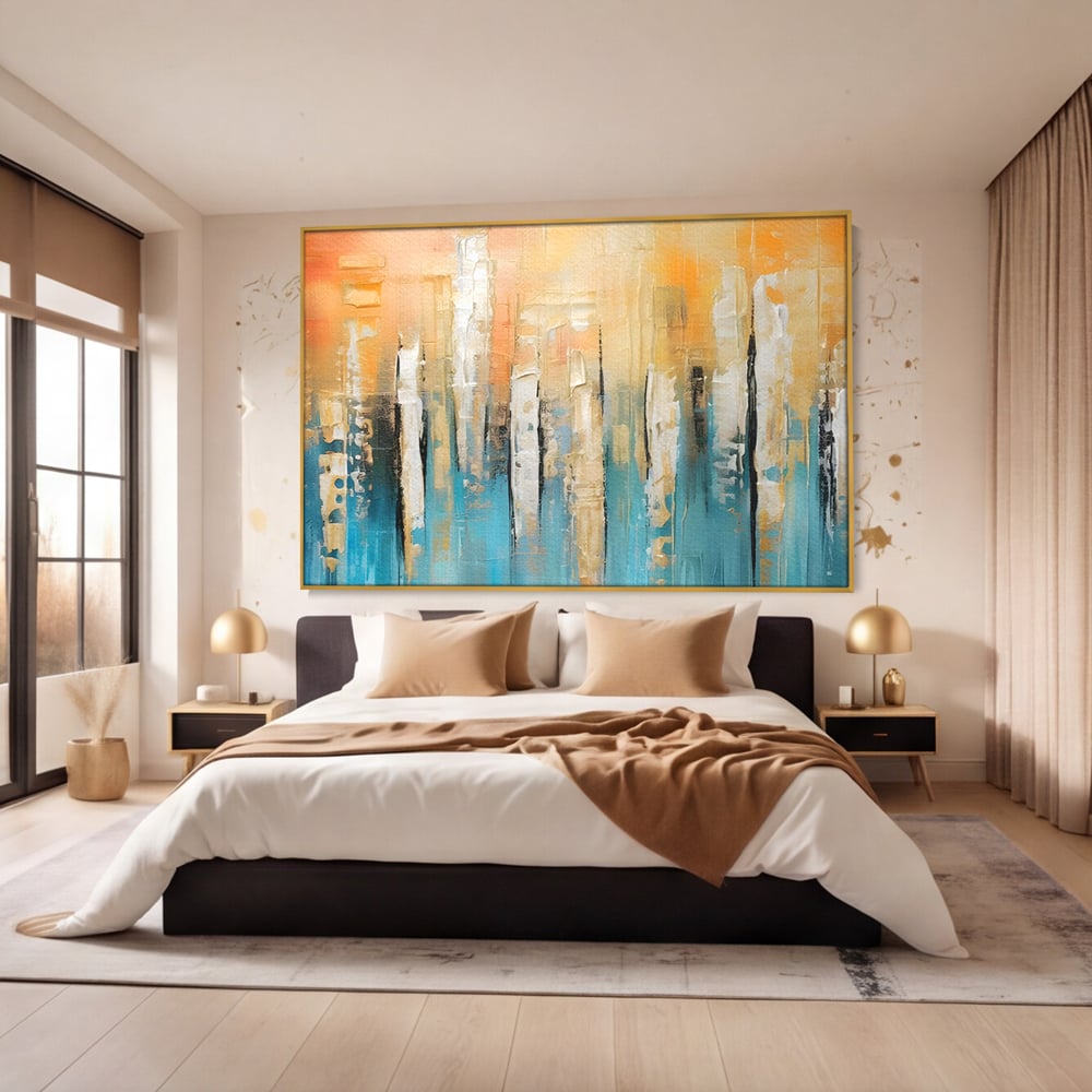 Tablou Canvas Premium LuxCanva® C1182, Pictura Colorata Abstracta , Culori, Abstract, Relaxare, Living Room, Culori Vibrante
