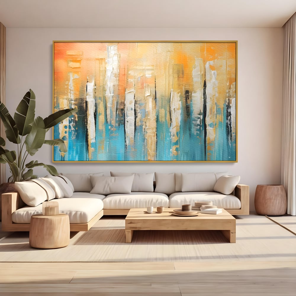 Tablou Canvas Premium LuxCanva® C1182, Pictura Colorata Abstracta , Culori, Abstract, Relaxare, Living Room, Culori Vibrante