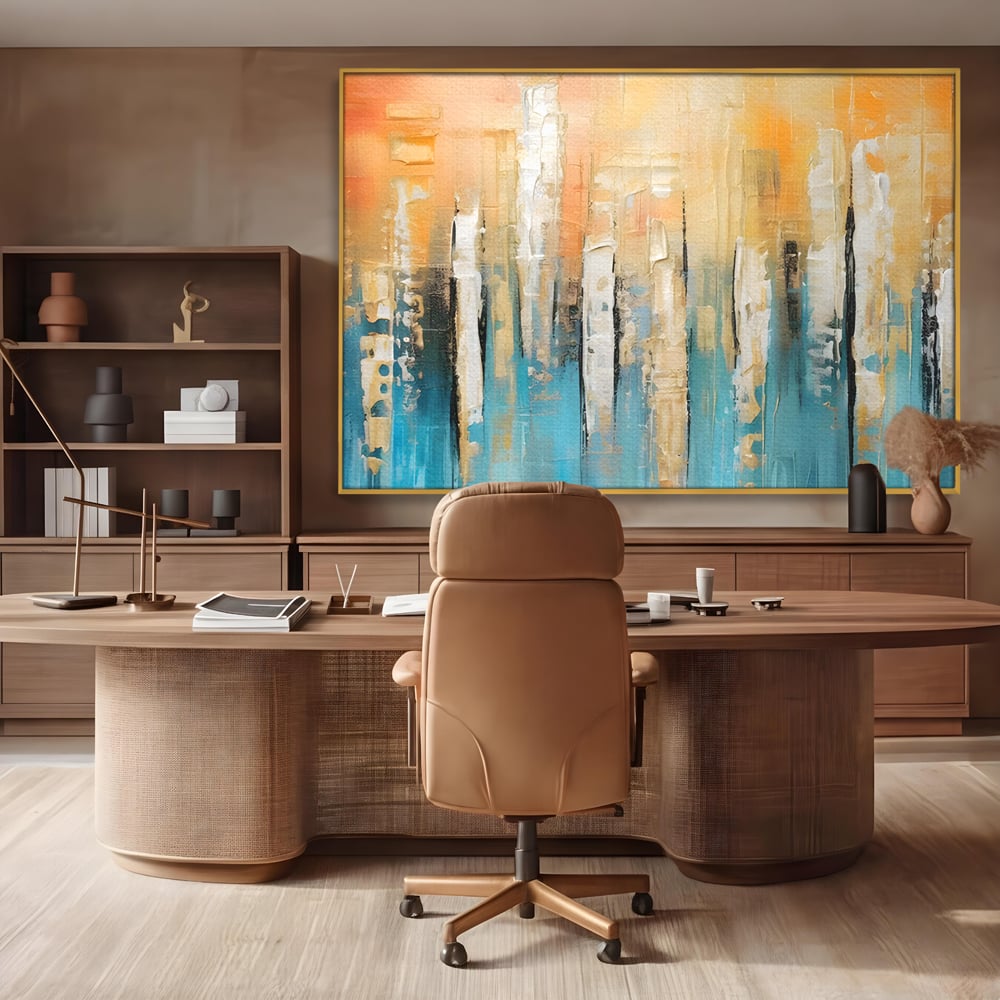 Tablou Canvas Premium LuxCanva® C1182, Pictura Colorata Abstracta , Culori, Abstract, Relaxare, Living Room, Culori Vibrante