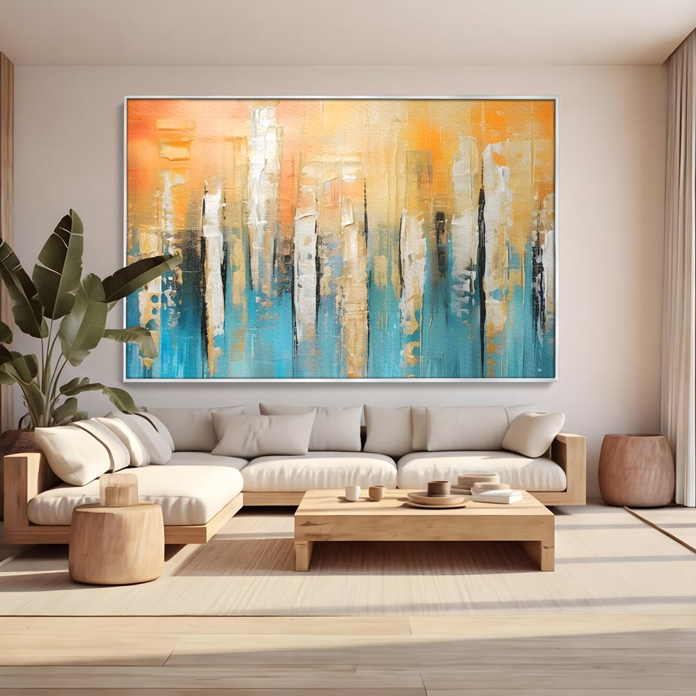 Tablou Canvas Premium LuxCanva® C1182, Pictura Colorata Abstracta , Culori, Abstract, Relaxare, Living Room, Culori Vibrante