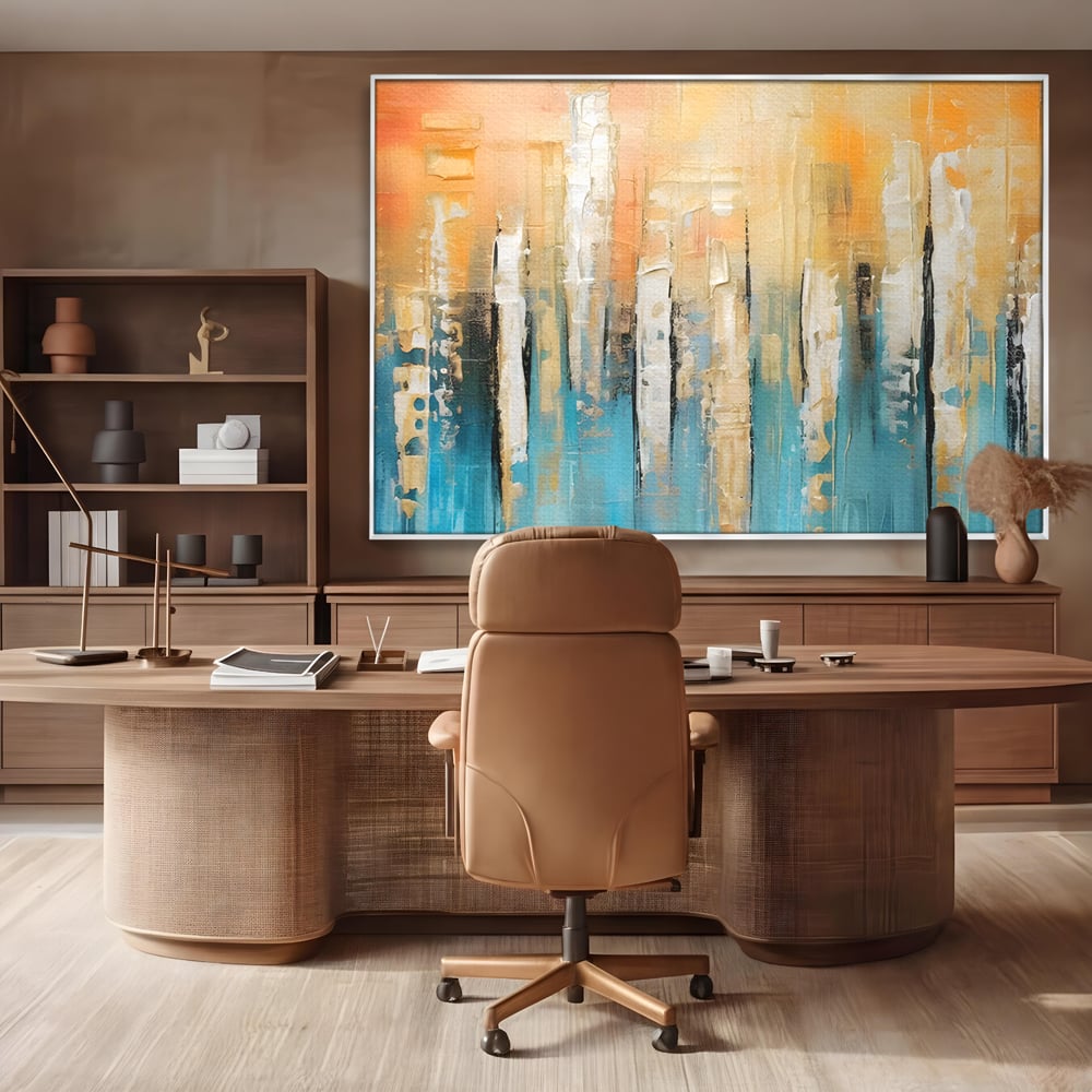 Tablou Canvas Premium LuxCanva® C1182, Pictura Colorata Abstracta , Culori, Abstract, Relaxare, Living Room, Culori Vibrante