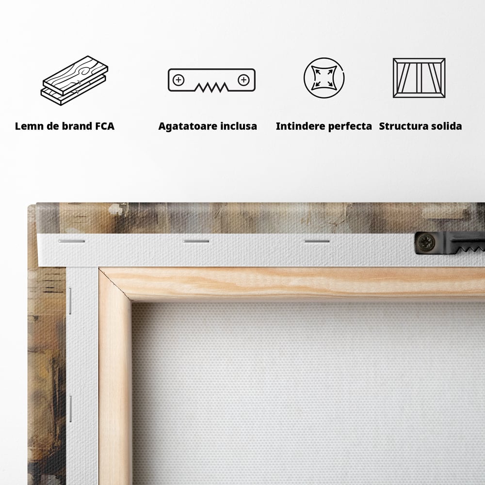 Tablou Canvas Premium LuxCanva® C1184, Abstract City Center , Zgarie Nori, Oras, Decorativ, Living Room, Culori Vibrante