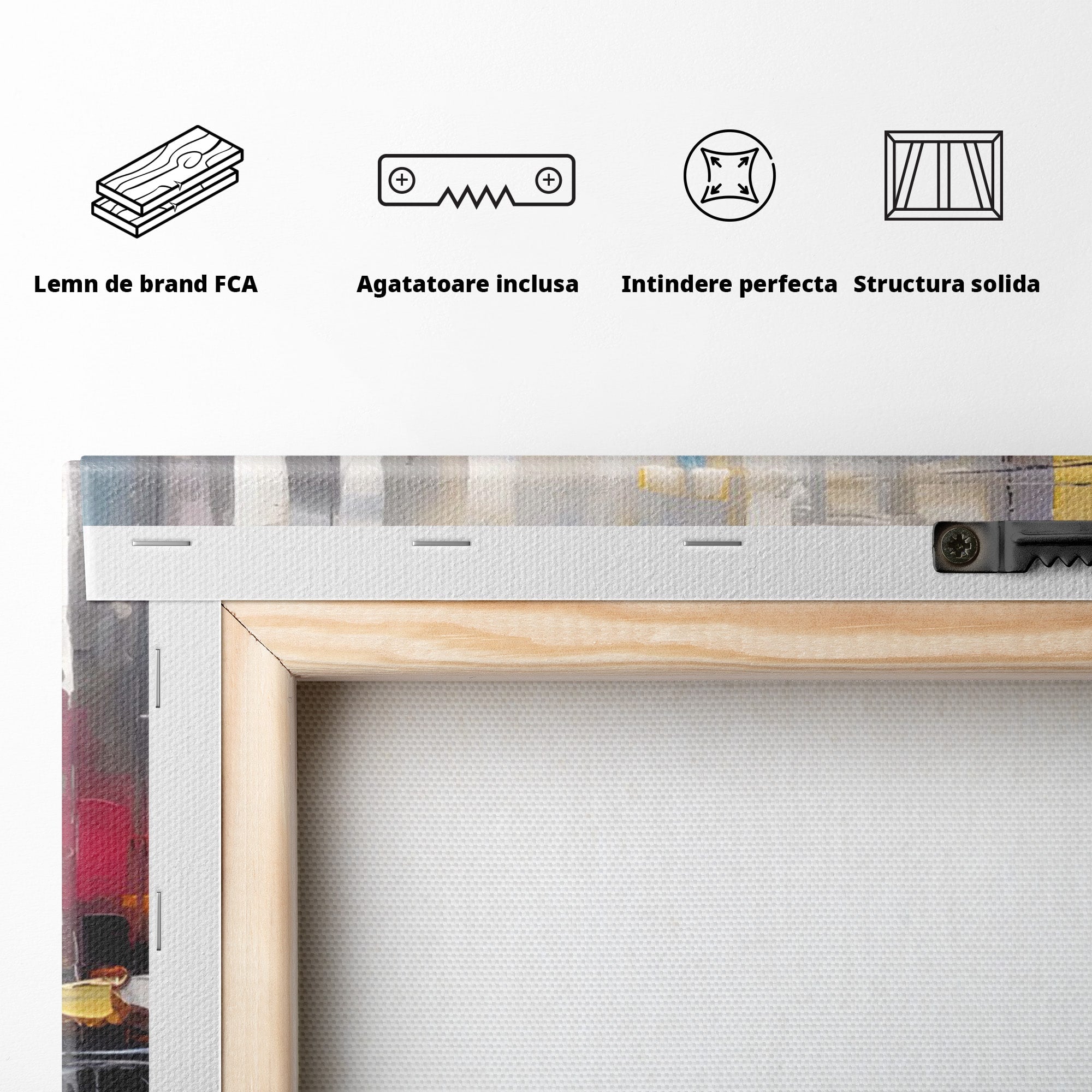 Tablou Canvas Premium LuxCanva® C1187, Oras Abstract, Oras, Abstract, Modern, Living, Birou, Culori Vibrante