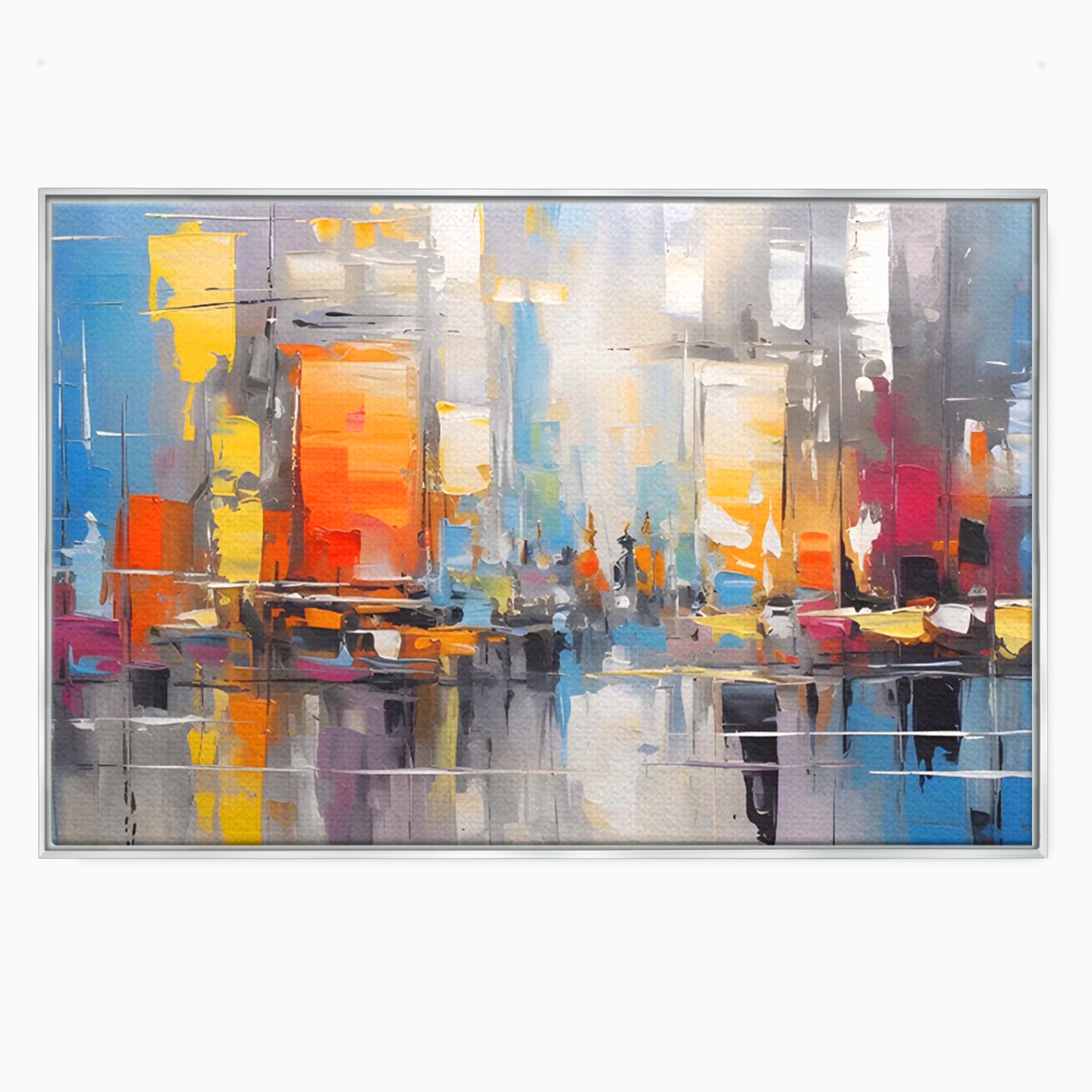 Tablou Canvas Premium LuxCanva® C1187, Oras Abstract, Oras, Abstract, Modern, Living, Birou, Culori Vibrante