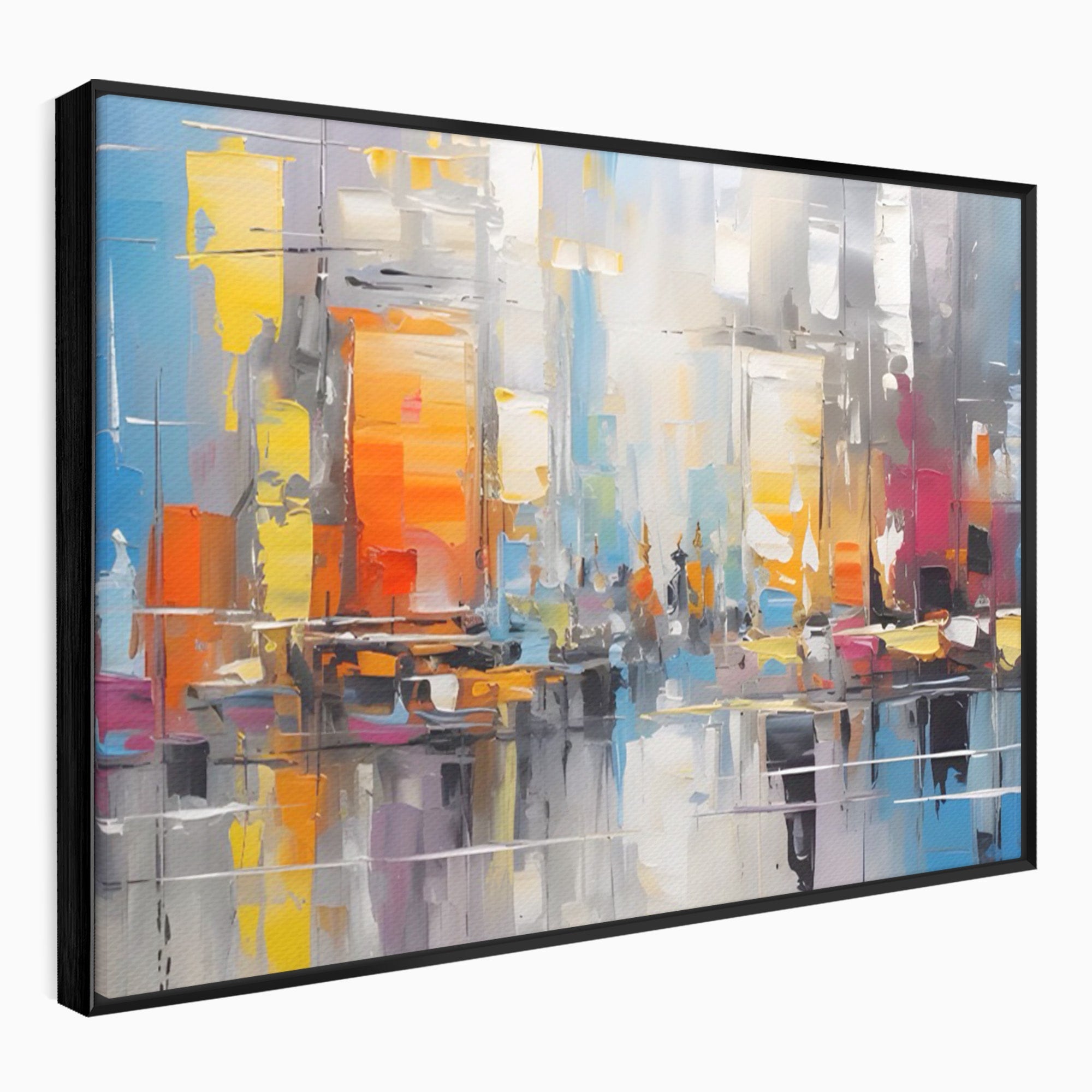 Tablou Canvas Premium LuxCanva® C1187, Oras Abstract, Oras, Abstract, Modern, Living, Birou, Culori Vibrante