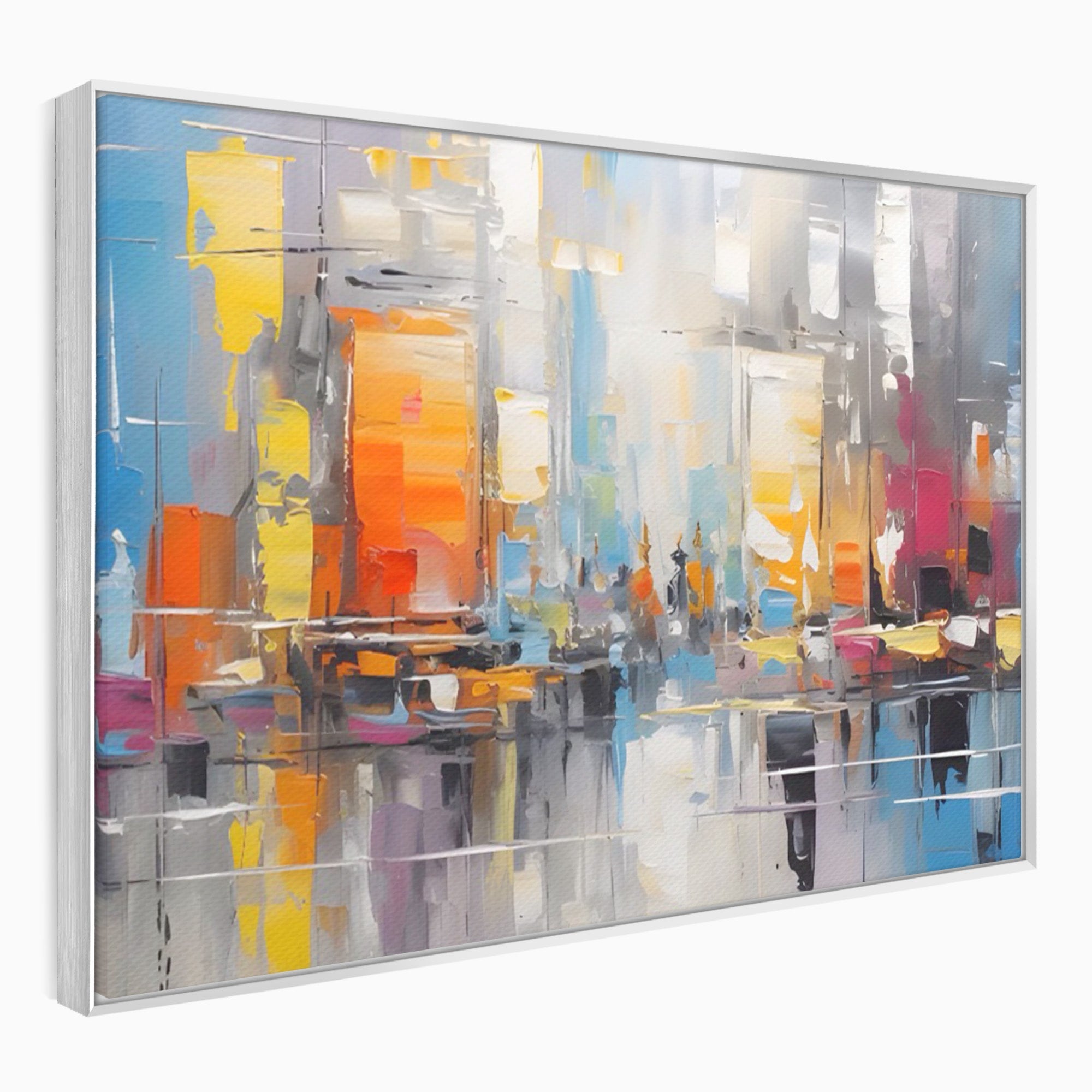 Tablou Canvas Premium LuxCanva® C1187, Oras Abstract, Oras, Abstract, Modern, Living, Birou, Culori Vibrante