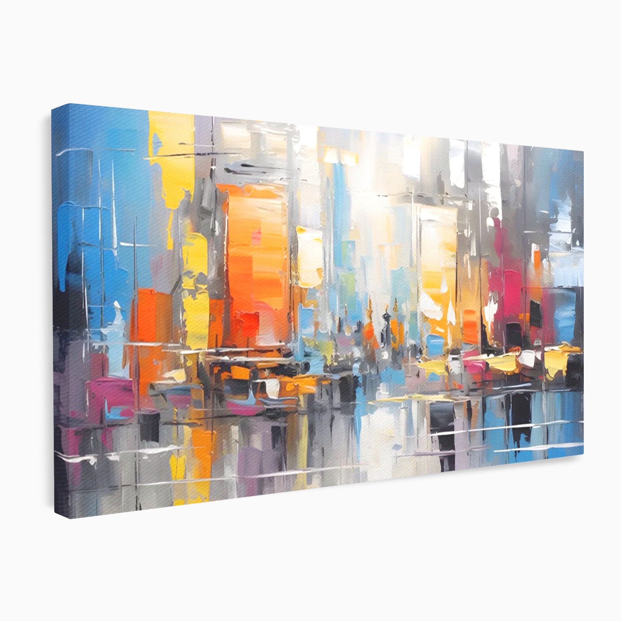 Tablou Canvas Premium LuxCanva® C1187, Oras Abstract, Oras, Abstract, Modern, Living, Birou, Culori Vibrante