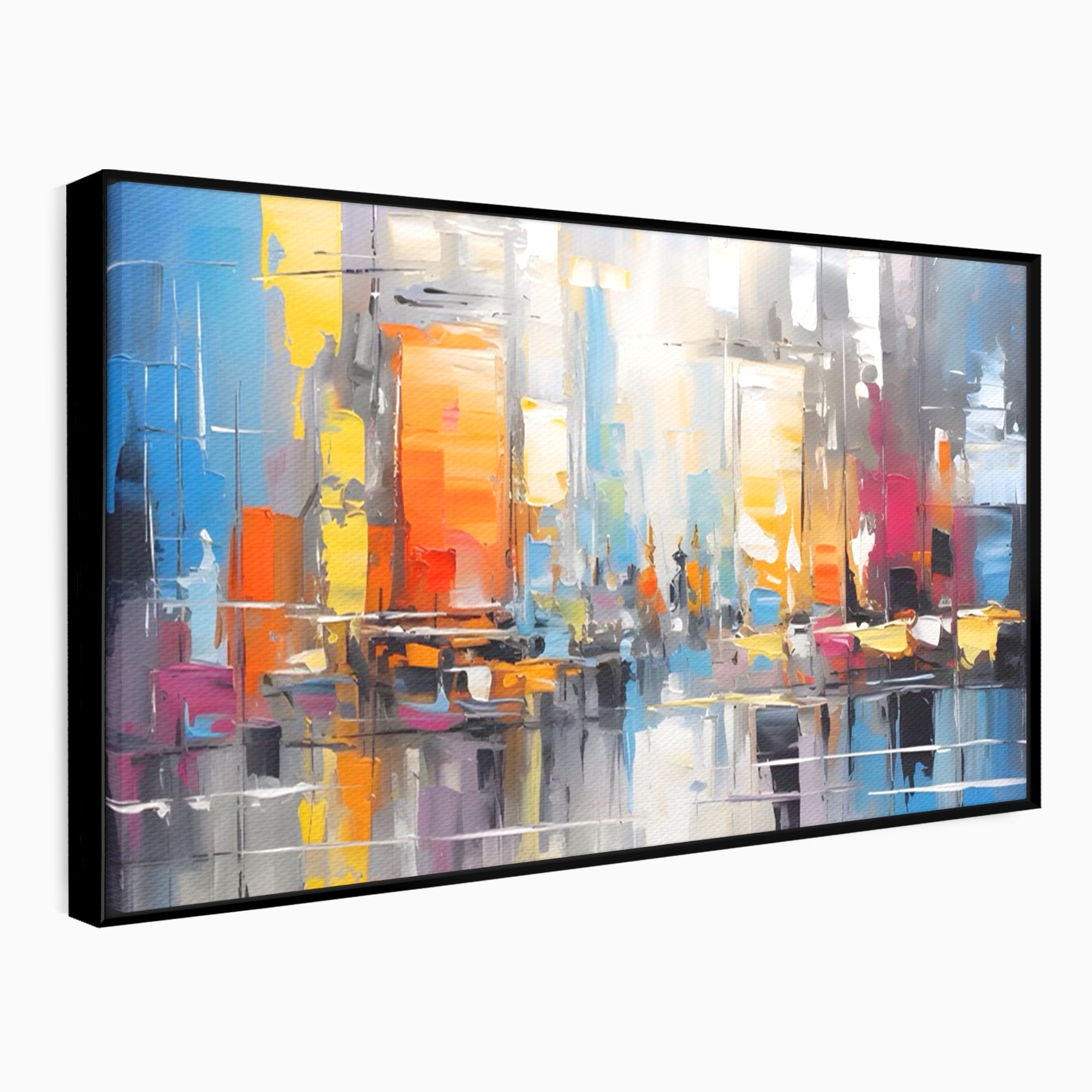 Tablou Canvas Premium LuxCanva® C1187, Oras Abstract, Oras, Abstract, Modern, Living, Birou, Culori Vibrante