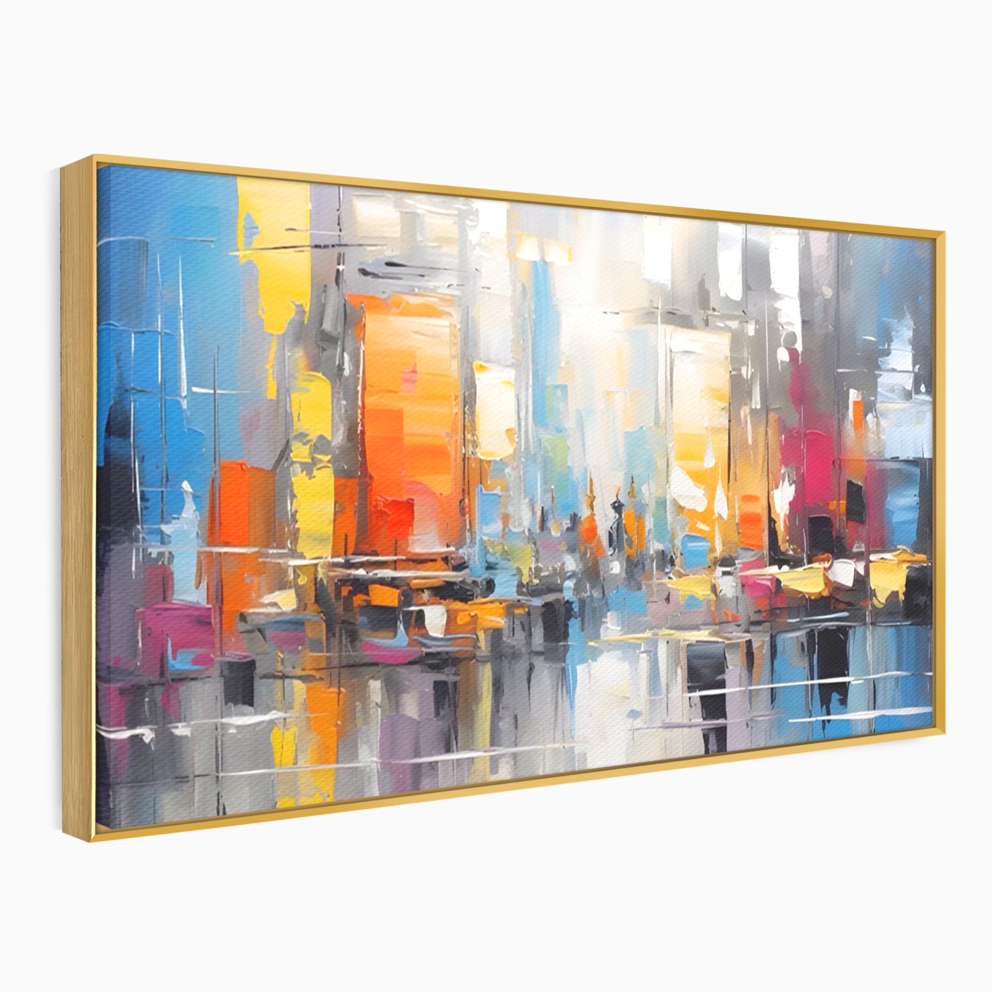 Tablou Canvas Premium LuxCanva® C1187, Oras Abstract, Oras, Abstract, Modern, Living, Birou, Culori Vibrante